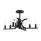 Designers Fountain Skye 22.75 in. 8-Light Matte Black Minimalist Semi Flush Mount with Bare Bulbs for Dining Rooms D314C-SF-MB - alternate 2